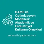 GAMS ile Optimizasyon Modelleri: Akademik ve Endüstriyel Kullanım Örnekleri