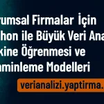 Kurumsal Firmalar İçin Python ile Büyük Veri Analizi: Makine Öğrenmesi ve Tahminleme Modelleri