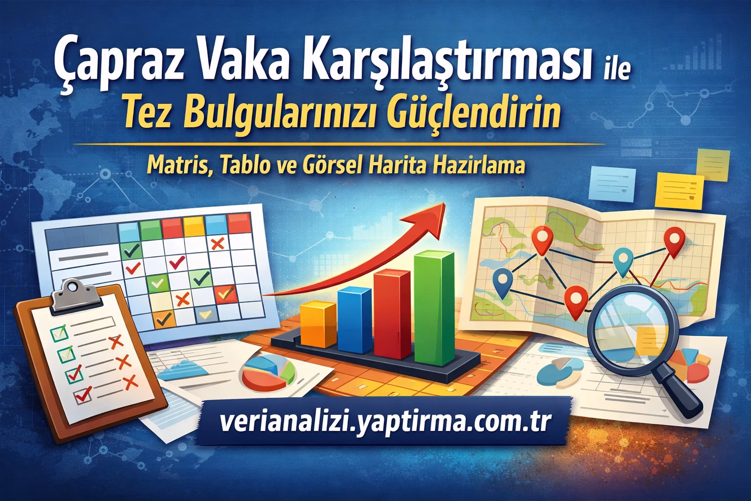 Read more about the article Çapraz Vaka Karşılaştırması (Cross-Case Comparison) ile Tez Bulgularınızı Güçlendirin – Matris, Tablo ve Görsel Harita Hazırlama